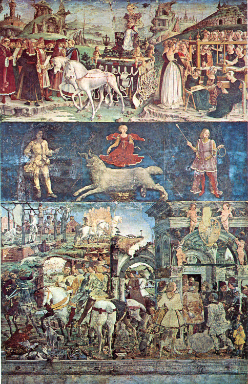 Allegory of March -Triumph of Minerva by Francesco del Cossa, 1476-1484