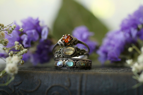 Beautiful vintage genuine silver rings with gemstones are available at my Etsy Shop - Sedna 90377