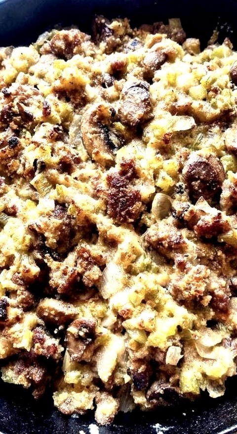 Side Dish - Sausage Stuffing And Dressing - Sweet And Savory Sausage Cornbread StuffingAdding Jimmy Dean