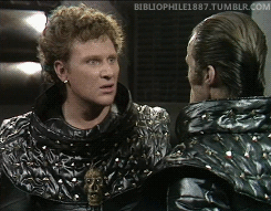 bibliophile1887:Blake’s 7 MemeFive Guests: Colin Baker. It’s Colin Baker. In leather. In black leath