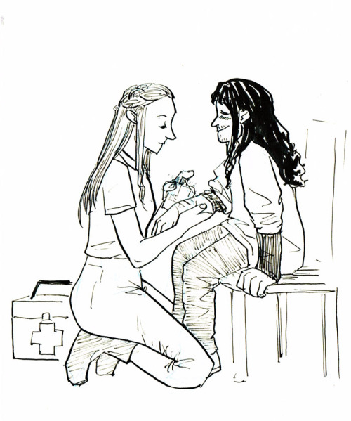 lauren-draws-things: inktober 12 bringing back Mirkwood Amusement Park AU because why not. Tauriel a