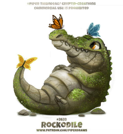 cryptid-creations:#2635. Rockodile - Word PlayThe “Dragon Draw” tutorial book is now available at am