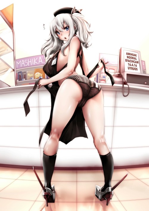 no-h-no-life:Some coffy sir?Artist: souryuAnime: kantai collectionHer name kashima higher rez versio