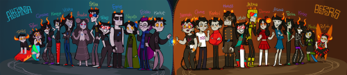 xamag-homestuck: Hey remember how all post-scratch trolls were standing in front of that door before