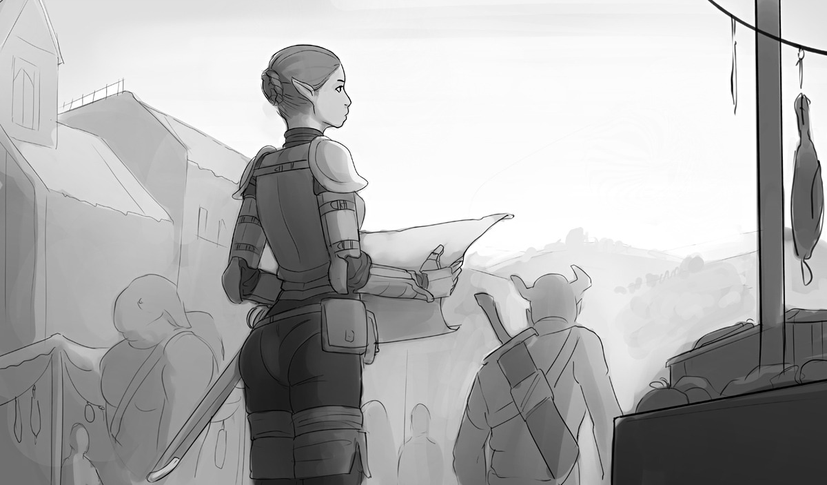 Look at me, trying to be a hotshit fantasy artist all of a sudden. Just draw the