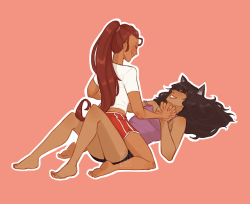 sunbellas:some calicos for femslash feb before work c: