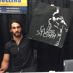 dasophiebee:  Seth Rollins with my sign!