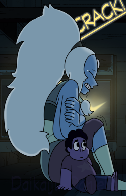 daikaiju-danielle:  Talking about Opal being scared of thunderstorms. Steven can’t really do much but be there for her. 