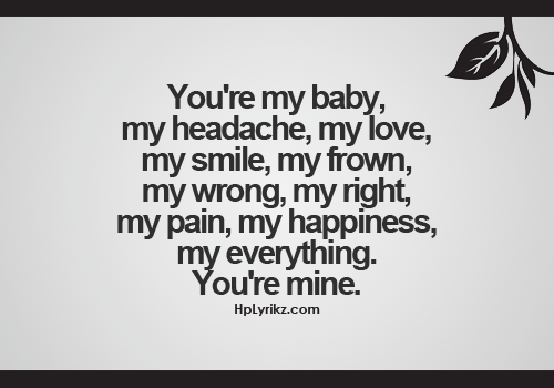 You're the coffee that i need in the morning.