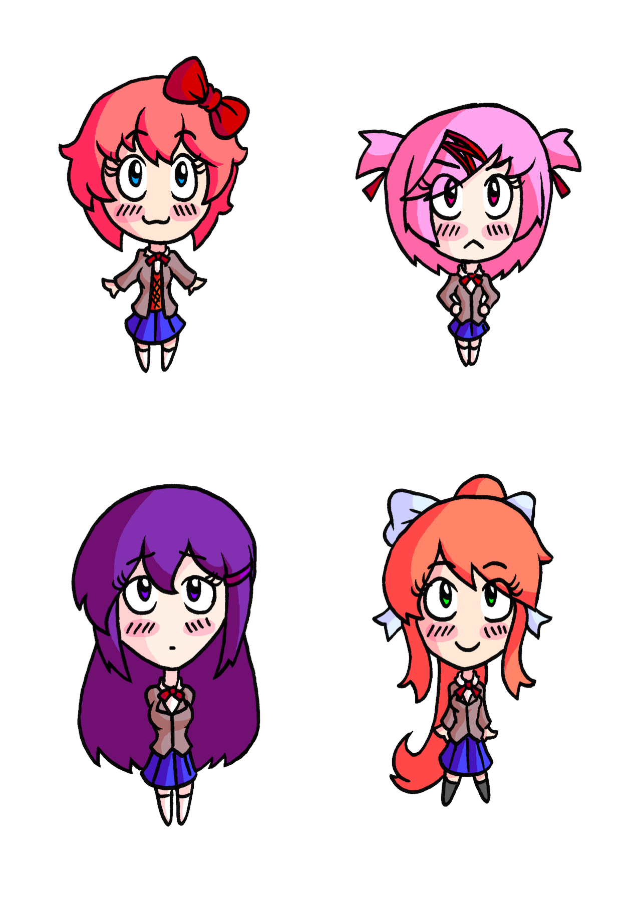 ‘Doki Doki Girls’ Sticker by Captaintaco2345