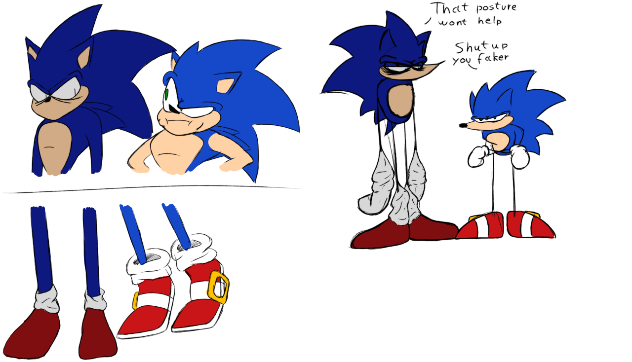 I'm trying my best okay? — Sonic is all pissy cause he's short