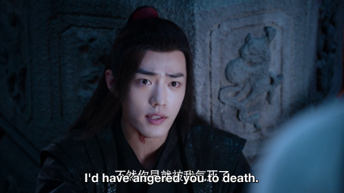 dangermousie:WWX jumping to the defense of his guy and using his razor sharp tongue to mock the man 