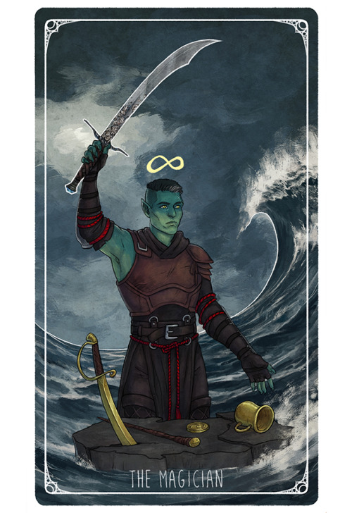 spacefjords: The Magician represents resourcefulness, willpower and potential. This card is numbered