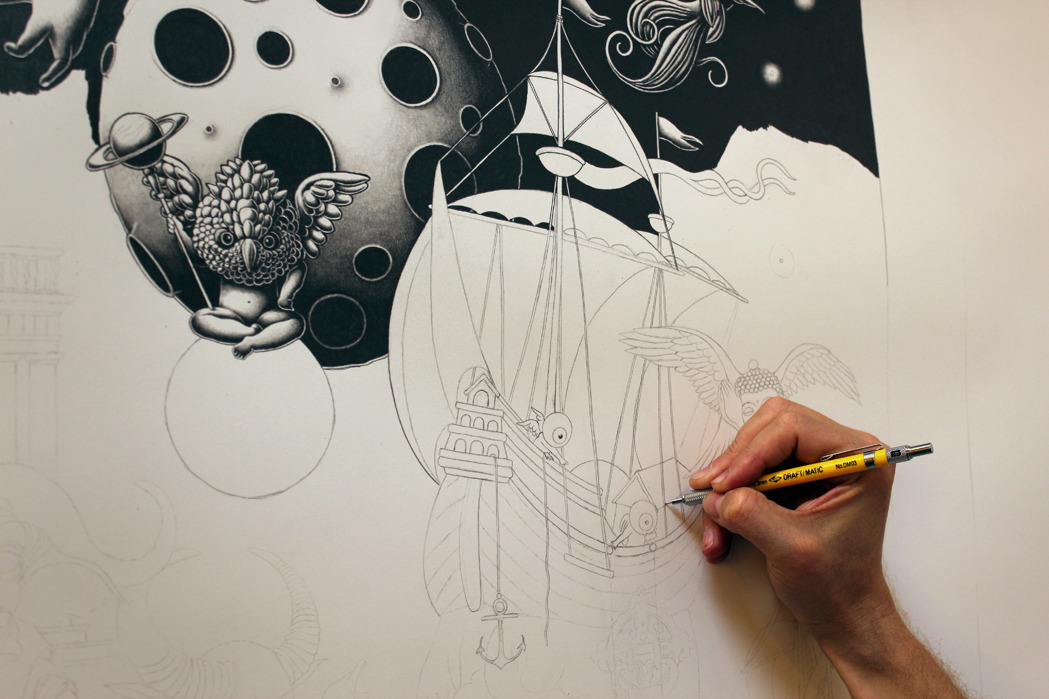 sosuperawesome:  A Triptych - The Landing 2012 - Left Panel   A Triptych - The Landing-