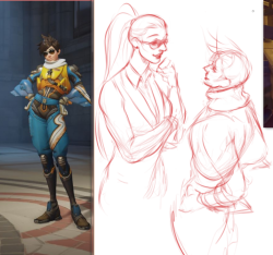 officialamelielacroix:  Drawing some pre-Talon Widow and Slipstream Tracer~ While watching Overwatch gameplay pffft. 