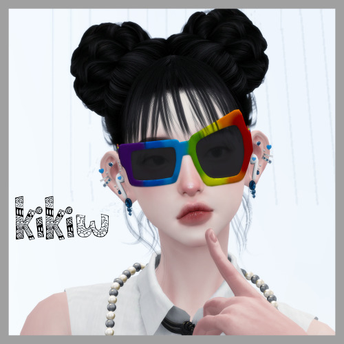 kikiw-sims: [KIKIW]sunglasses with attitude *New mesh*19 colors*Base game compatible*Female＆Male*HQ
