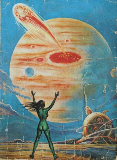 70sscifiart: Josh Kirby’s 1973 cover art for Alien Planet, by Fletcher Pratt