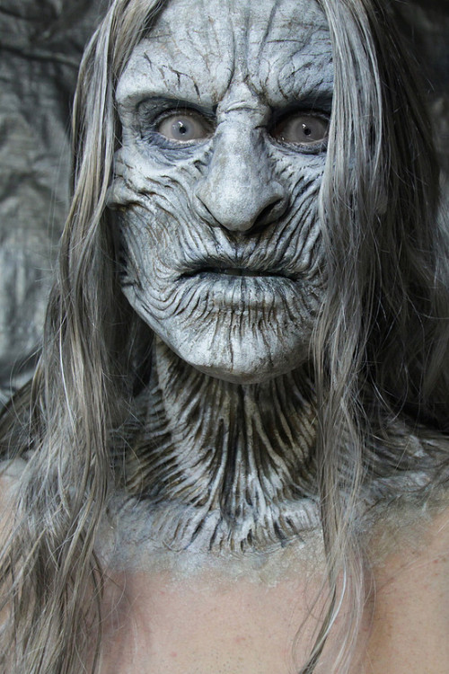 It’s Sidney Cumbie done up as a “white walker” from “Game of Thrones”. #MonsterSuitMonday