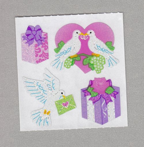 SANDYLION WEDDING DOVE STICKERS