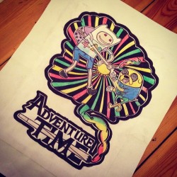spliffsworld420:  Adventure Time, done. 🍁🔥🎨 #newdesigneveryday