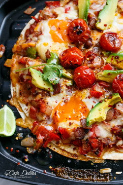 do-not-touch-my-food:  Huevos Rancheros Tortizza (Tortilla Pizza)  So much yum