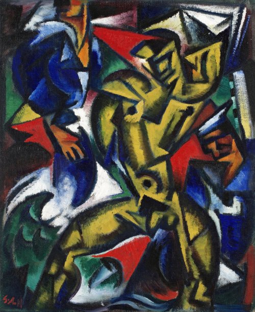 thunderstruck9:  Gösta Adrian-Nilsson (Swedish, 1884-1965), Yellow Figure, 1917. Canvas, 47 x 3