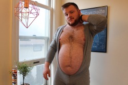 purequeer: themantalope:  I got a new onesie yesterday.  More pics to follow but here is a quick tummy Tuesday.   