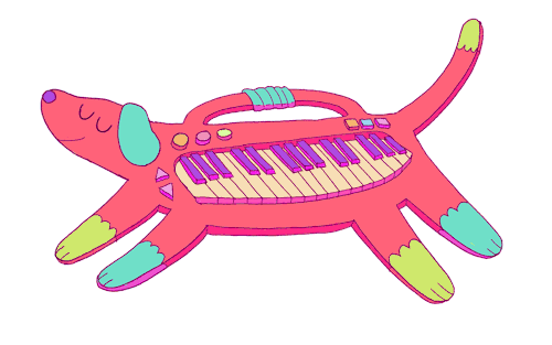 hyuchenn:here’s a quick keyboard dog gif!