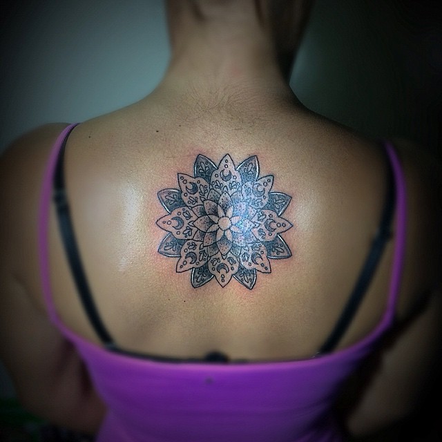 #Tattoo #tatuaje #tattoolife #tattooblack #black #blacktattoo #ink #mandala #moon