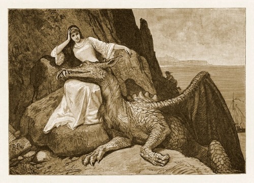 airyairyaucontraire: indigobluerose: copperbadge: talesfromweirdland: A woman and her pet dragon. Il