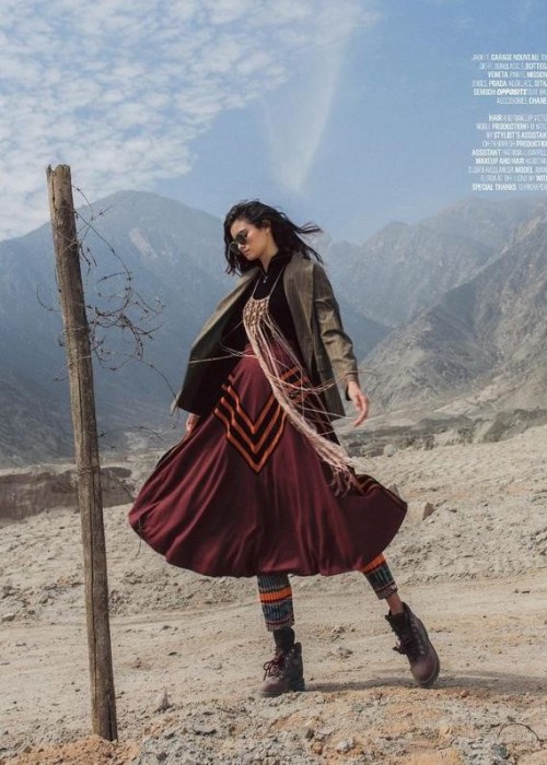 Juana Burga - Vogue Arabia: The WandererPhotos - A. Nogueira Makeup - Victor Noble 