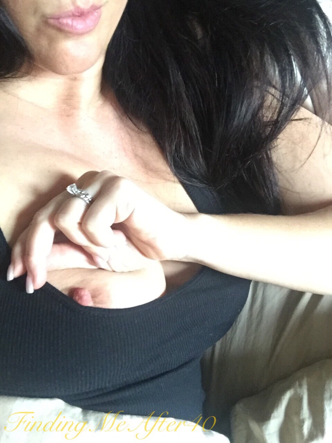 findingmeafter40:  Lazy Topless Tuesday…shhhhhh