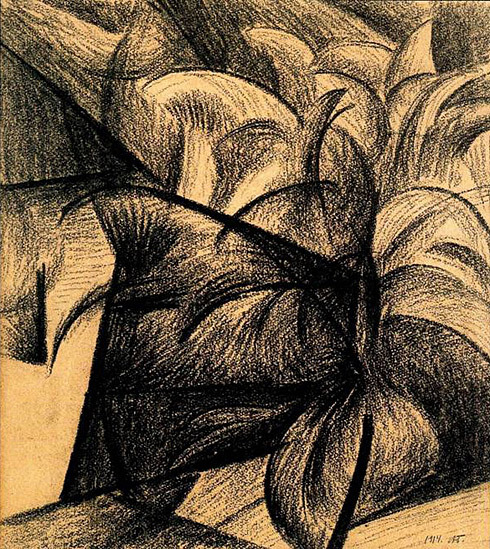 oleksandr-bogomazov: Abstraction, 1914, Oleksandr Bogomazov