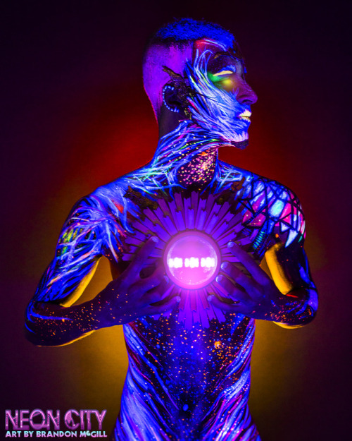 brandonmcgill: Here is more art from my latest series, Neon City. This is Taylor Larsen, painted by 