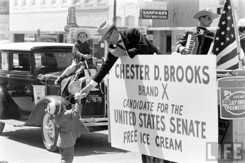 Chester D. Brooks, looking to fill Lyndon Johnson’s senate seat, goes after the young voters(Grey Vi