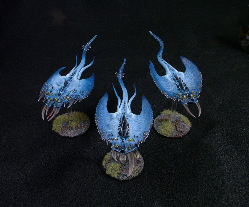 Finished painting up 27 Screamers of Tzeentch to Hero Level! I’ll only say that I’m very