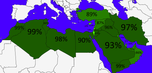 mapsontheweb:Percentage of Muslims in the Middle EastCountries that still have laws punishing aposta