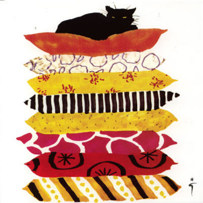 huariqueje:  Comfort Cat  -  Rene Gruau 1953 Italian-French 1909-2004