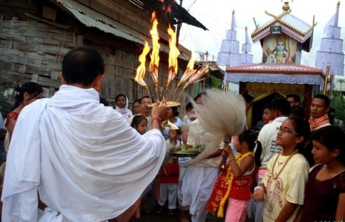 Arati at manipur kang festival (Ratra Yatra), Manipur