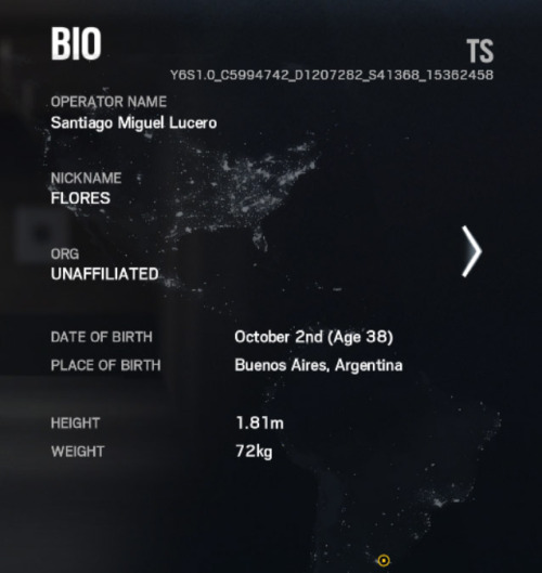 r6shippingdelivery:I haven’t seen anyone sharing Flores’ bio yet, and since the Test Server might be