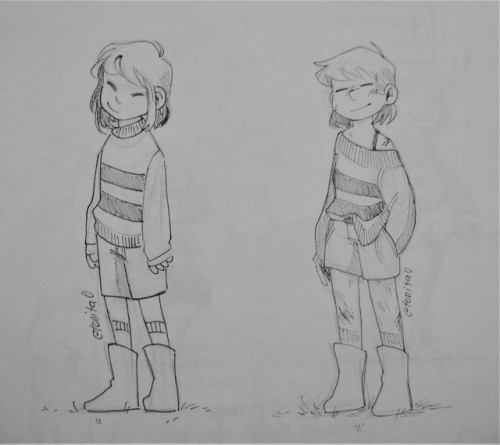 I Started This By Wondering How Much Different Frisks Can I Draw And Finished It With Two Fanart Drawings.
