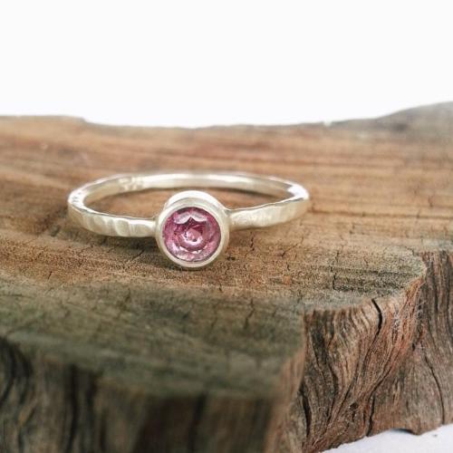 littlealienproducts:Pink Rhodolite Silver Ring byMyLunaJewel