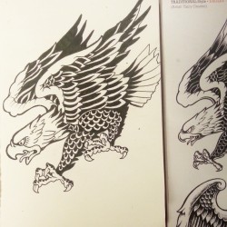 Traditional American eagle study. #traditionalamerican #tattooflash