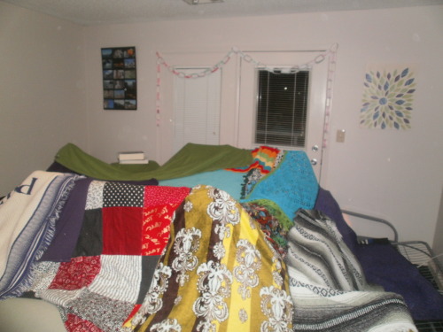 Last night we made a blanket fort and watched a bunch of movies. It was awesome.