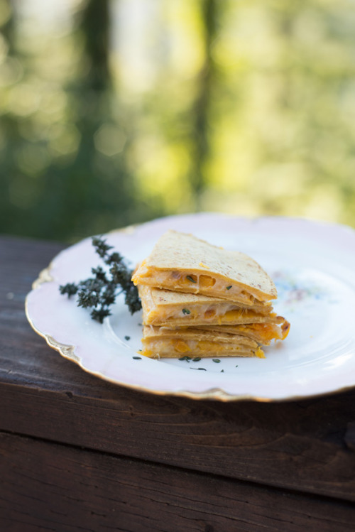 Porn photo forestfeast:  Corn tortilla quesadillas filled