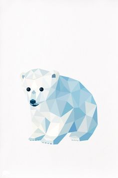 sixpenceee:  Animals Made from Geometric ShapesOther Posts: Snow-White Penguin Chic,