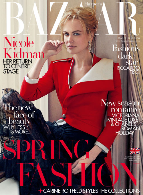 Nicole Kidman by Norman Jean Roy for UK Harper&rsquo;s Bazaar, March 2016