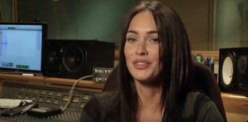 Megan Fox discussing the Transformers video game she starred in.