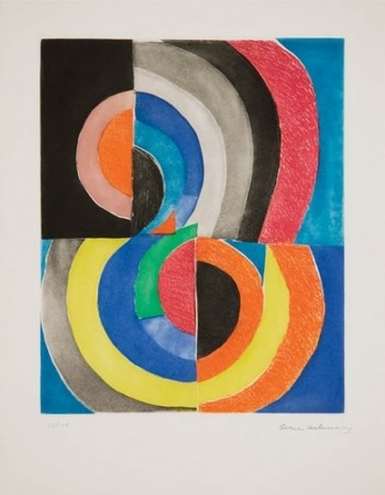 Abstract Composition with Semicircles, Sonia Delaunay