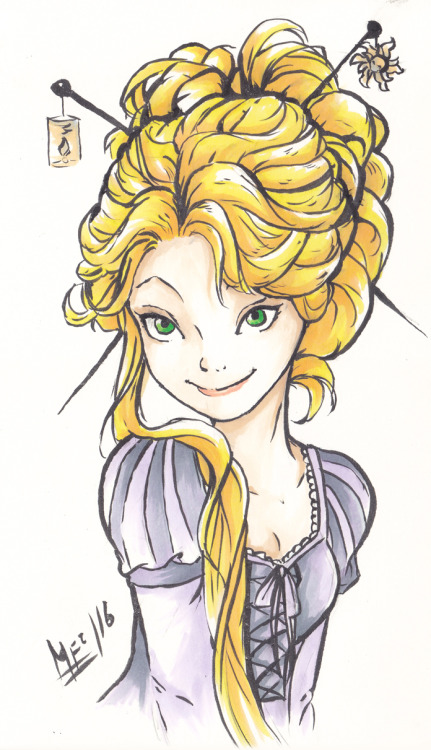 Rapunzel.Pentel, Copic and neopikos.